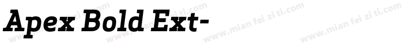 Apex Bold Ext字体转换